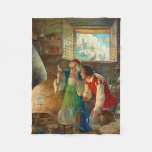The Alchemist by Newell Convers Wyeth Fleece Blanket