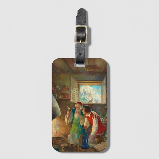 The Alchemist by Newell Convers Wyeth Luggage Tag (Front Vertical)