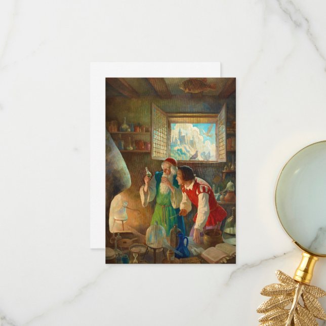 The Alchemist by Newell Convers Wyeth Thank You Card (Front/Back In Situ)