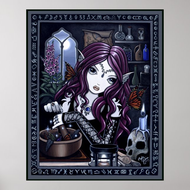 The Alchemist Gothic Fantasy Art Poster (Front)