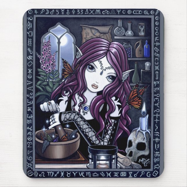 "The Alchemist" Gothic Magic Fairy Mouspad Mouse Mat (Front)