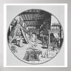 The Alchemist in his Laboratory, from 'Amphitheatr Poster