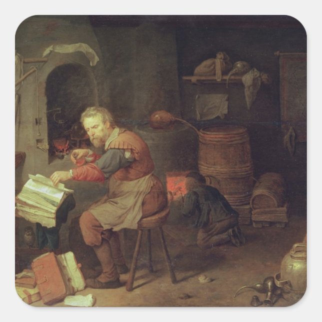 The Alchemist's Workshop Square Sticker (Front)