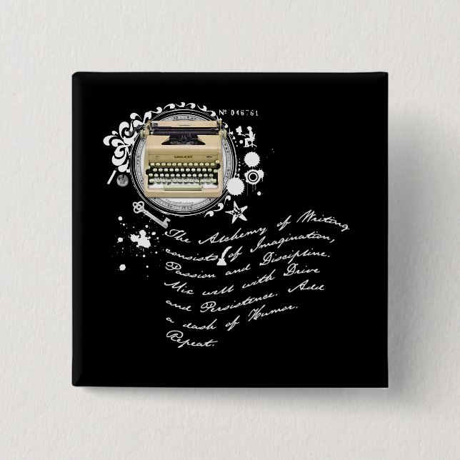 The Alchemy of Writing 15 Cm Square Badge (Front)