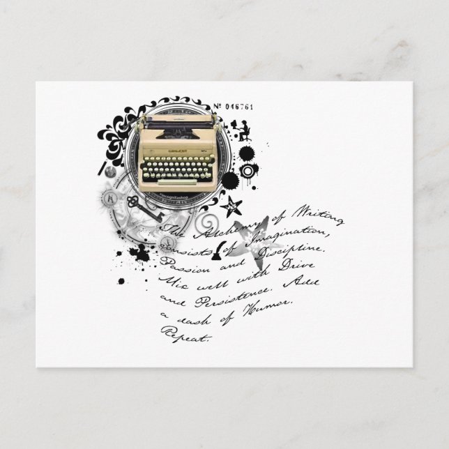 The Alchemy of Writing Postcard (Front)
