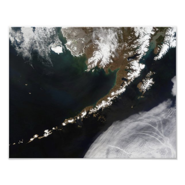 The Aleutian Islands and the Alaskan peninsula Photo Print (Front)