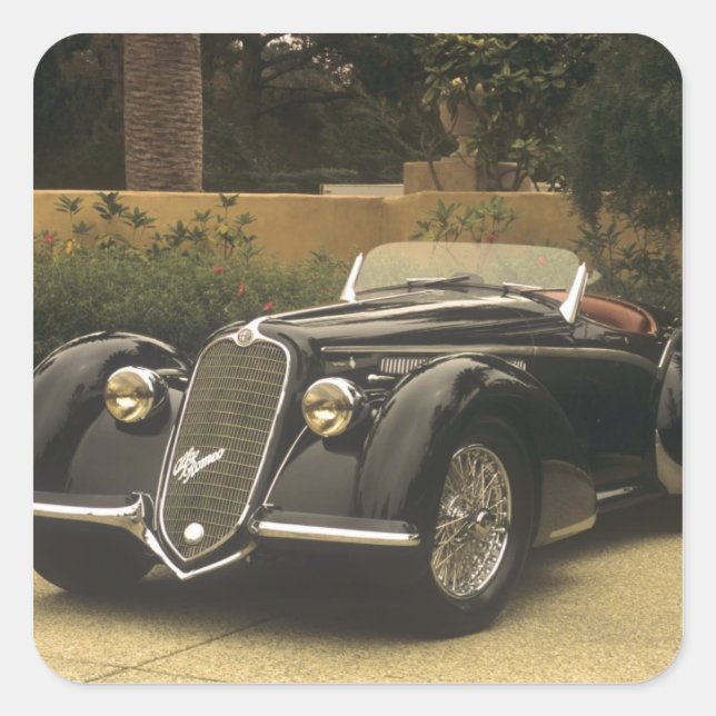 The Alfa Romeo 8C 2900B is a very rare and very Square Sticker (Front)