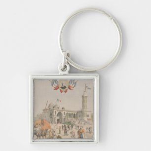 The Algerian Pavilion at the Universal Exhibition Key Ring