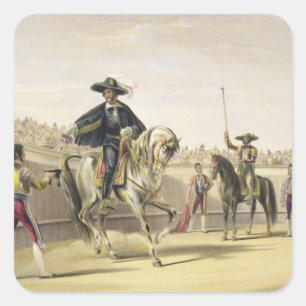 The Alguazil Delivering the Keys of the Toril, 186 Square Sticker