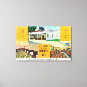 The Alhambra Italian Restaurant & Caf� Canvas Print