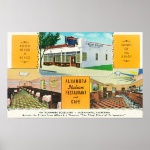 The Alhambra Italian Restaurant & Caf� Poster