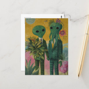 The Alien Couple Postcard