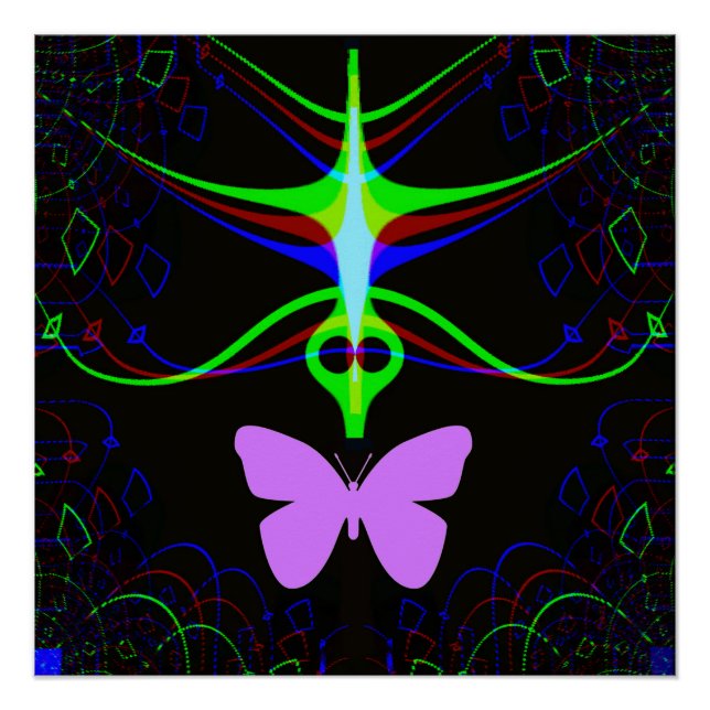 The Alien meets the butterfly.... Poster (Front)