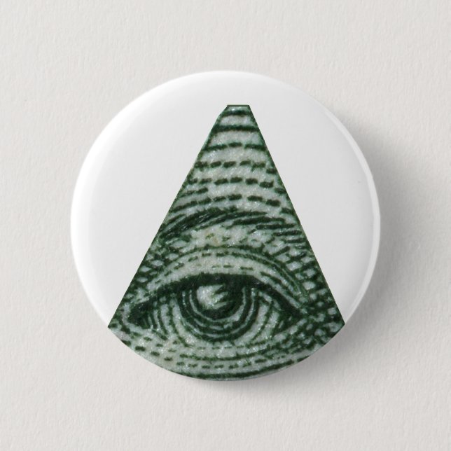 The All Seeing Eye 6 Cm Round Badge (Front)