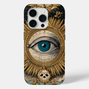 The All-Seeing Eye of Golden Awareness iPhone 15 Pro Case