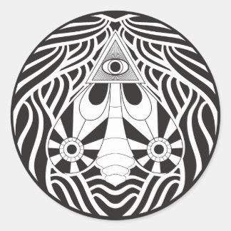 The all seeing moth classic round sticker