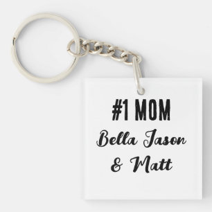 The All-Star Mom Personalized Team Spirit Design Key Ring