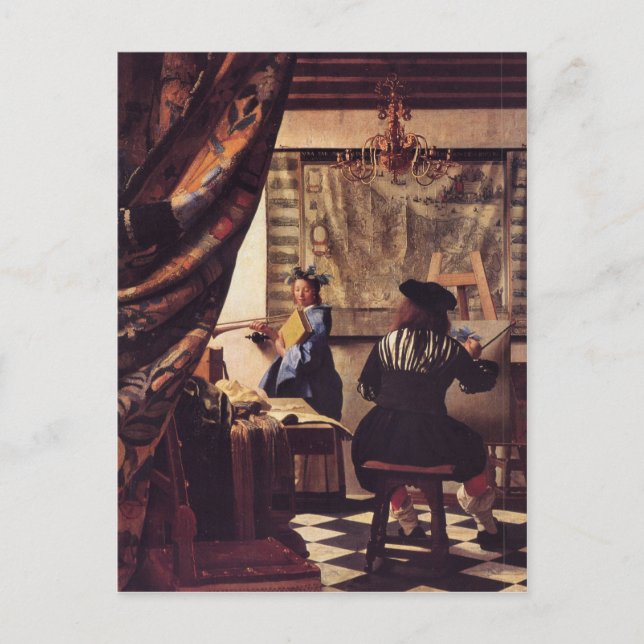 The Allegory of Painting by Johannes Vermeer Postcard (Front)