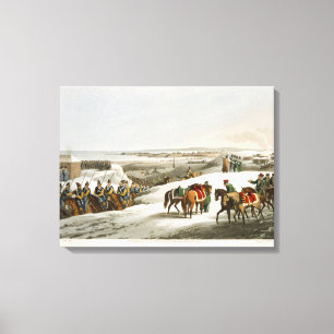 The Allies before Dantzic in Winter, engraved by M Canvas Print