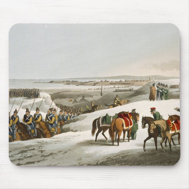 The Allies before Dantzic in Winter, engraved by M Mouse Mat (Front)