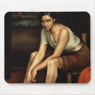 The Alluring Young Girl Mouse Mat