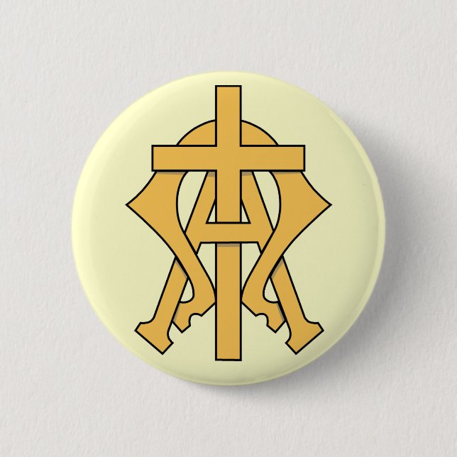 The Alpha & The Omega 6 Cm Round Badge (Front)