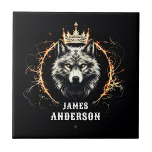The Alpha Wolf. Add Text or Name on Ceramic Tile