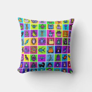 "the alphabet book" & penguins pillow - squares