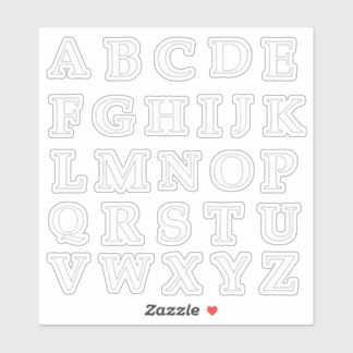 The Alphabet in Stitches Cut Out