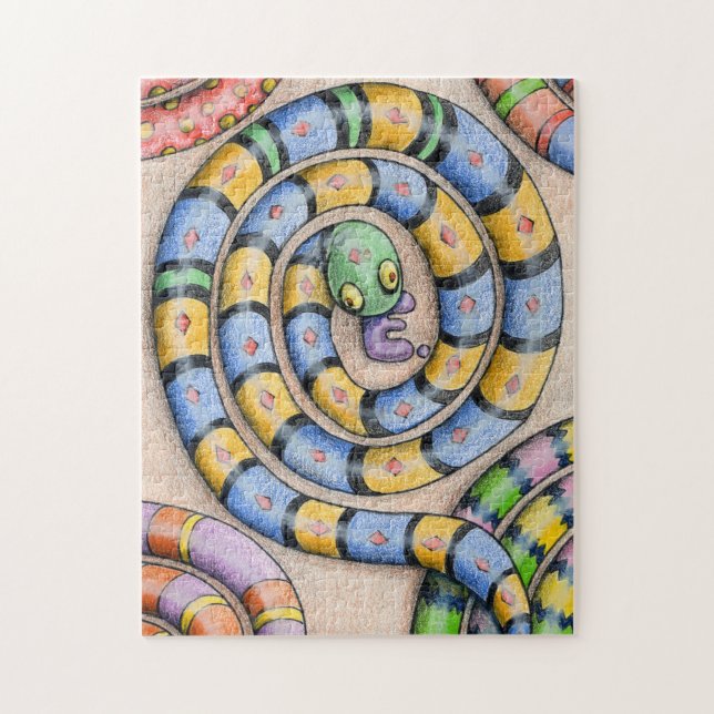 The Alphabet Snake Puzzle from Denis Gaston Art (Vertical)
