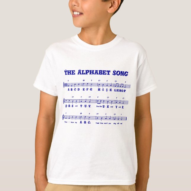 The Alphabet Song (ABCD's) Kid's T-Shirt (Front)