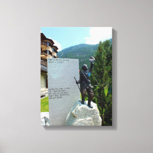 The Alpine Club statue Canvas Print