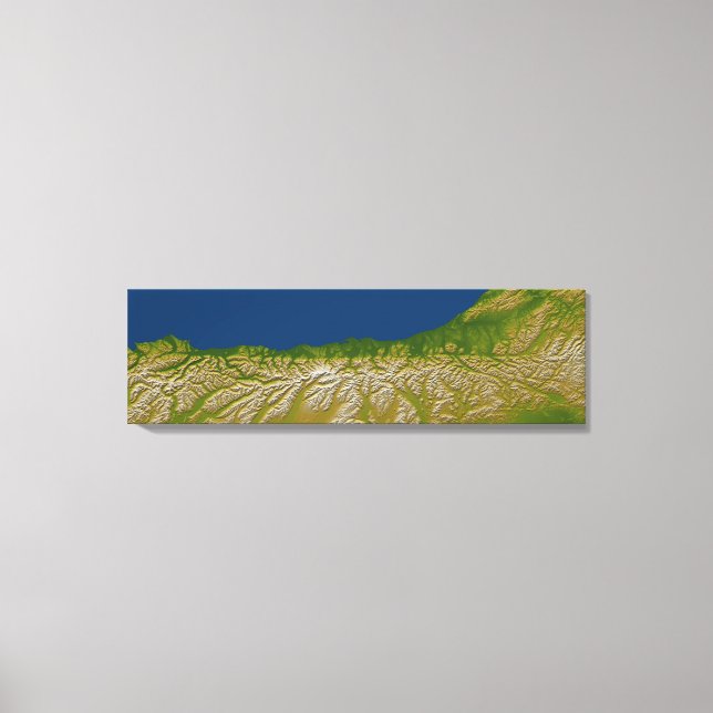 The Alpine fault along the west coast Canvas Print (Front)