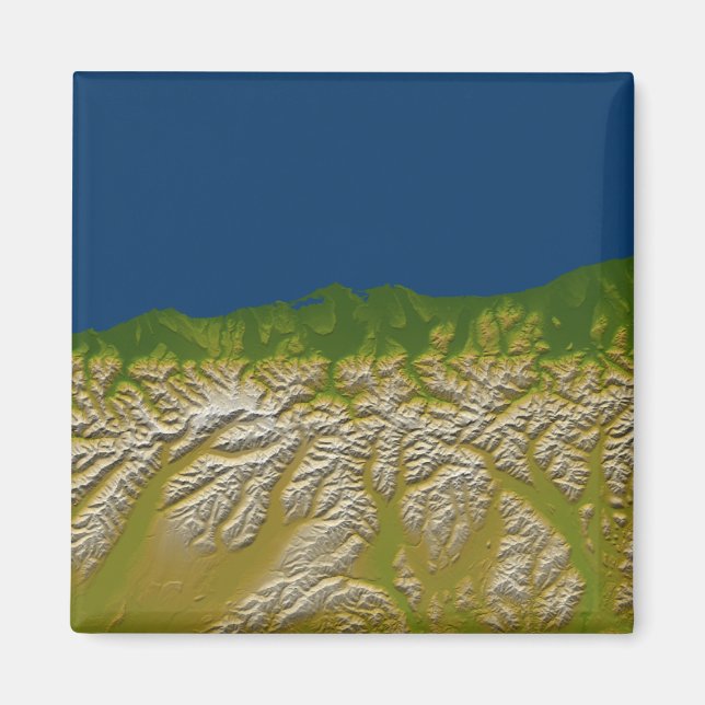 The Alpine fault along the west coast Magnet (Front)