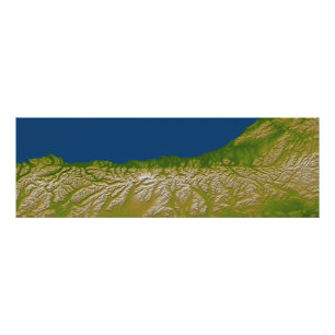 The Alpine fault along the west coast Photo Print