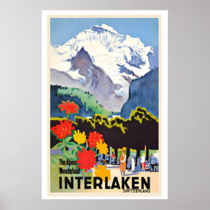 The Alpine Wonderland Interlaken Switzerland Poster
