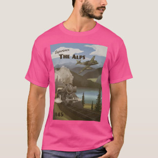 The Alps 1945 - Mountain Vista Travel Poster T-Shirt