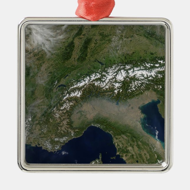The Alps 2 Metal Tree Decoration (Front)