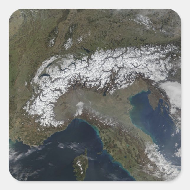 The Alps 3 Square Sticker (Front)