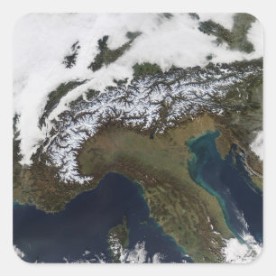 The Alps 4 Square Sticker