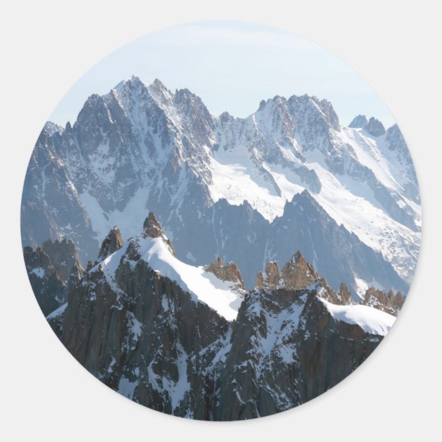The Alps - magnificent! Classic Round Sticker (Front)