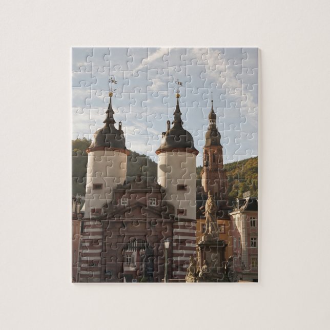The Alte Brucke in Old Town, Heidelberg, Germany Jigsaw Puzzle (Vertical)