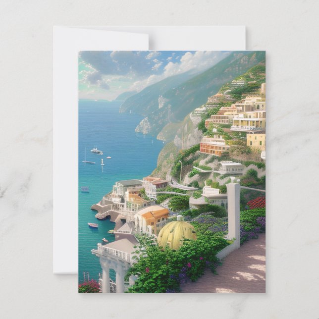 The Amalfi Coast is One of the Most Beautiful Holiday Card (Front)