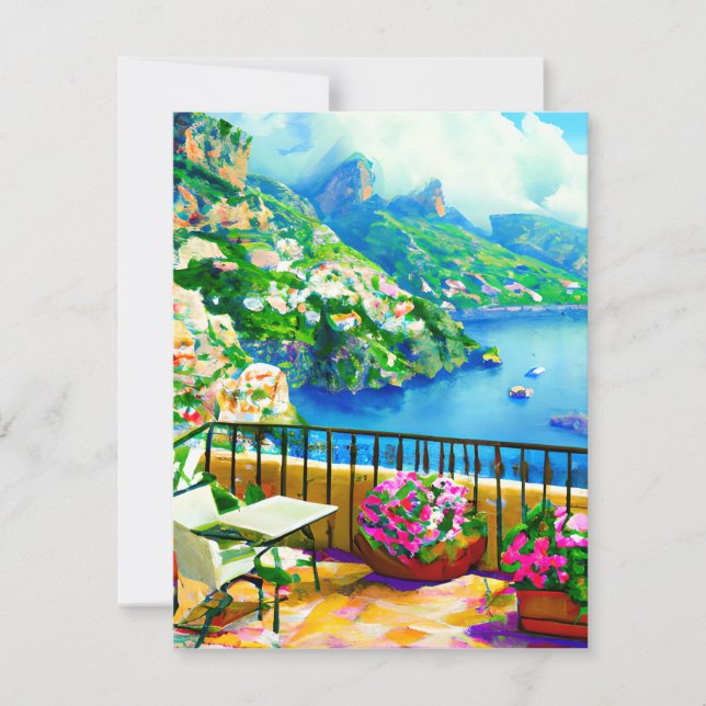 The Amalfi Coast is One of the Most Beautiful Holiday Card (Front)