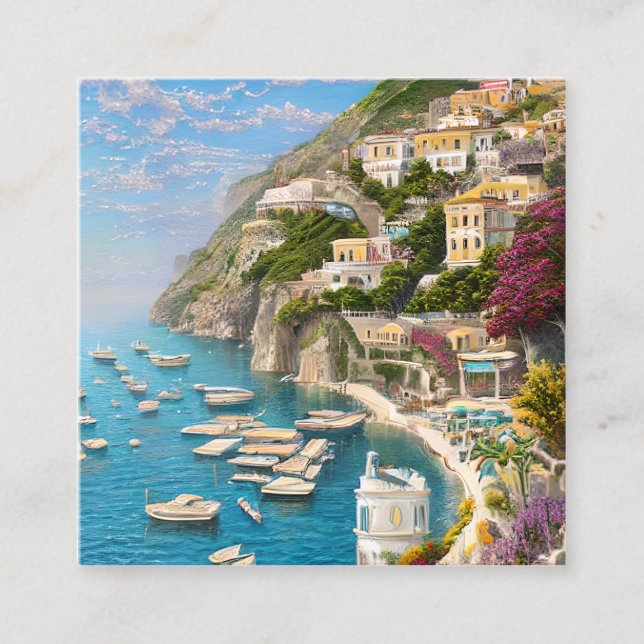 The Amalfi Coast is One of the Most Beautiful Square Business Card (Front)