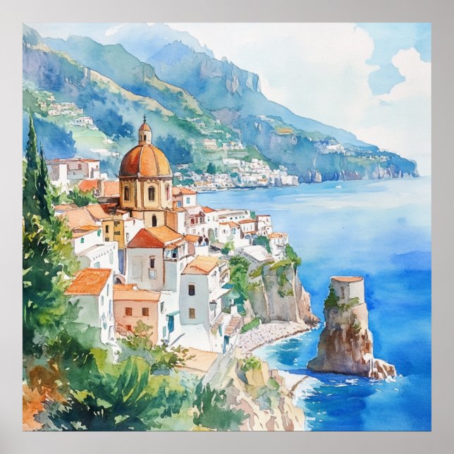 The Amalfi Coast, Italy Poster (Front)