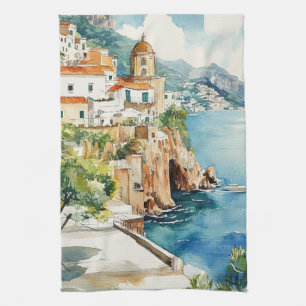 The Amalfi Coast, Italy Tea Towel