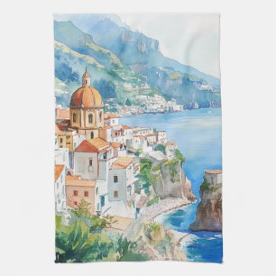 The Amalfi Coast, Italy Tea Towel