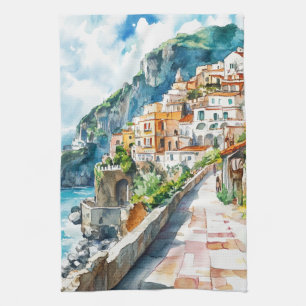 The Amalfi Coast, Italy Tea Towel