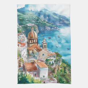 The Amalfi Coast, Italy Tea Towel